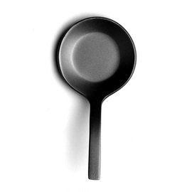 Probierlöffel | Fingerfoodlöffel rund | Edelstahl | schwarz  | 86 mm Produktbild