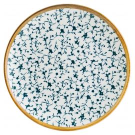 Teller flach Ø 305 mm CALIF Gourmet Porzellan mit Dekor floral weiß | blau Produktbild