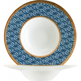 Pastateller Ø 280 mm LUPIN Porzellan Dekor floral blau rund Produktbild