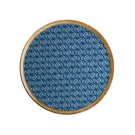 Teller flach Ø 210 mm LUPIN Gourmet Porzellan mit Dekor floral blau Produktbild