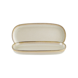 Platte tief oval 230 ml 210 mm x 100 mm Hygge SAND Porzellan beige Produktbild