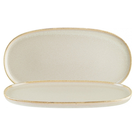 Platte oval 340 mm x 175 mm SAND Hygge Porzellan beige Produktbild