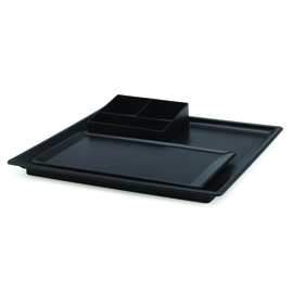 Welcome Tray Hendon ABS schwarz 3-teilig | 370 mm  x 320 mm Produktbild