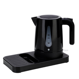 Welcome Tray Standard schwarz mit Wasserkocher 1 ltr | 295 mm x 160 mm Produktbild