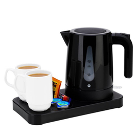 RESTPOSTEN | Welcome Tray Standard schwarz mit Wasserkocher 1 ltr | 295 mm x 160 mm Produktbild 1 S