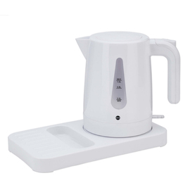 Welcome Tray Standard weiß mit Wasserkocher 1 ltr | 295 mm x 160 mm Produktbild