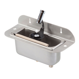 Portioniererdusche zur Wandbefestigung Silver WATERSTOP Unlimited mit Siebteller | Abtropfbügel | 354 mm x 137 mm H 60 mm | Halterung Produktbild