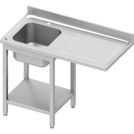 Sp&uuml;ltisch ECO ST 64 Abtropffl&auml;che rechts | 1 Becken | 1400 mm x 700 mm H 900 mm | Selbstmontage Produktbild