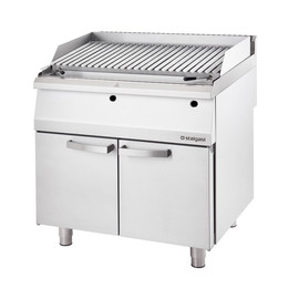 Gas-Lavastein-Grill als Standger&auml;t, Serie 700 ND mit V-Rost, 800x700x850 mm Produktbild