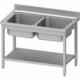 Spültisch ECO ST 63 ohne Abtropffläche | 2 Becken | 1000 mm x 600 mm H 850 mm | Selbstmontage Produktbild