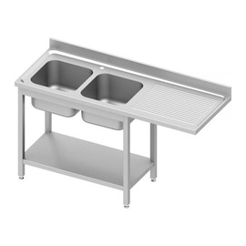 Spültisch ECO ST 69 Abtropffläche rechts | 2 Becken | 1600 mm x 700 mm H 900 mm | Selbstmontage Produktbild