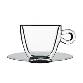 Thermo-Kaffeetasse Glas 30 cl mit Edelstahl-Untertasse THERMIC GLASS Produktbild