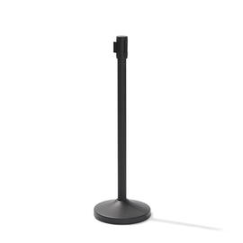 Absperrpfosten Trendy Edelstahl schwarz | Gurtfarbe schwarz Absperrlänge 1,8 m Produktbild 1 S