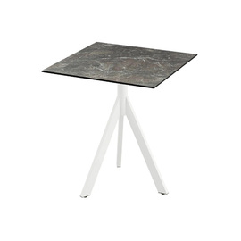 Terrassentisch TRIPOD klappbar weiß | Galaxy Marble 700 mm x 700 mm H 740 mm Produktbild