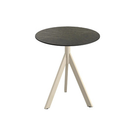 Terrassentisch TRIPOD klappbar sandfarben | Midnight Marble Ø 700 mm H 740 mm Produktbild