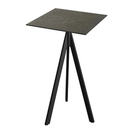 Stehtisch TRIPOD klappbar schwarz | Midnight Marble 700 mm x 700 mm H 1100 mm Produktbild