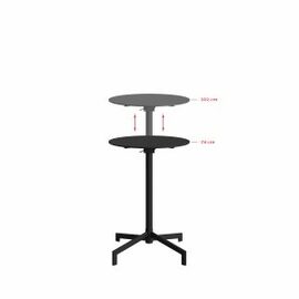 Terrassentisch | Stehtisch VERSA schwarz klappbar Ø 600 mm H 740 mm | 1020 mm Produktbild