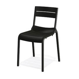 Terrassenstuhl schwarz | stapelbar | Sitzhöhe 450 mm Produktbild