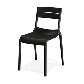 Terrassenstuhl CALOR schwarz | stapelbar Produktbild