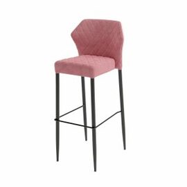 Polster-Barstuhl LOUIS Velour rosa | feuerhemmend | stapelbar Produktbild