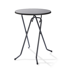 Stehtisch | Klapptisch Amsterdam Sevelit Stahl schwarz | granit Ø 800 mm Produktbild