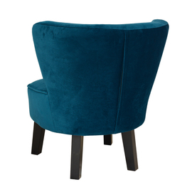 Retro-Sessel mit Kissen • petroleumfarben | Sitzhöhe 430 mm Produktbild 1 S
