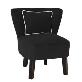 Retro-Sessel mit Kissen • schwarz | Sitzhöhe 430 mm Produktbild