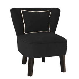 Retro-Sessel mit Kissen • schwarz | Sitzhöhe 410 mm Produktbild