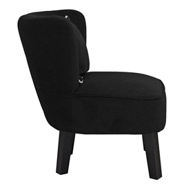 Retro-Sessel mit Kissen • schwarz | Sitzhöhe 410 mm Produktbild 1 S