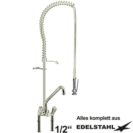 Geschirrspülbrausegarnitur optimo 1/2" Zweiloch Zweigriffmischer | Auslaufhöhe 350 mm Produktbild