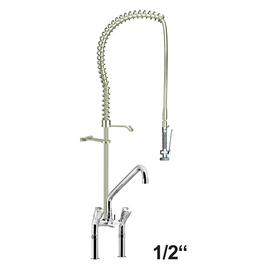 Geschirrspülbrausegarnitur 1/2" Zweiloch Zweigriffmischer | Auslaufhöhe 350 mm Produktbild