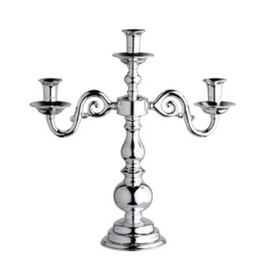 Kerzenleuchter CLASSICA 3-flammig versilbert H 360 mm Produktbild