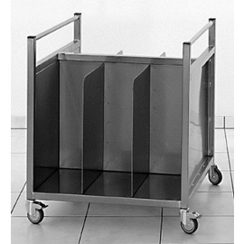 Sacktransporter Edelstahl | passend für 6 Säcke à 25 kg | Entnahme beidseitig | 700 mm x 800 mm H 760 mm Produktbild