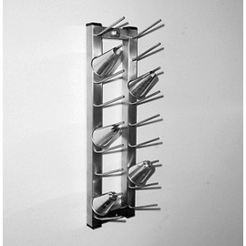 Tüllenhalter Edelstahl zur Wandmontage 100 mm H 350 mm inkl. Befestigungsmaterial | passend für 18 Tüllen Produktbild