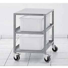 Zutatenwagen Edelstahl mit 2 Kunststoffbehältern | 500 mm x 630 mm H 760 mm Produktbild