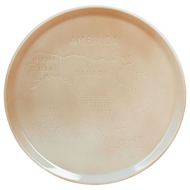 Pizzateller America Ø 330 mm Porzellan beige Produktbild