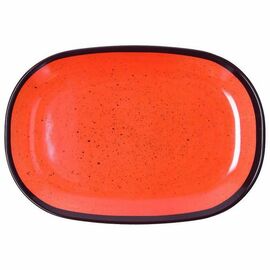 Servierplatte COLOURFUL oval orange 160 mm x 237 mm Produktbild