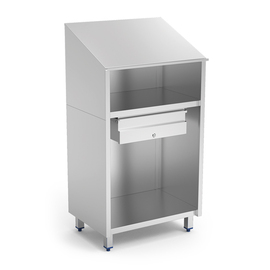 Stehpult Edelstahl 1 Schublade H 1290 mm Produktbild