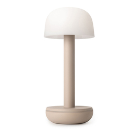 LED-Akku-Tischleuchte TWO beige | PC frosted H 212 mm Produktbild