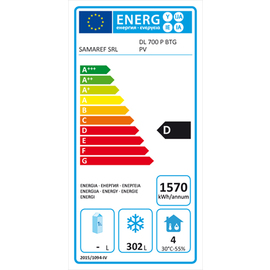Bäckereitiefkühlschrank DL 700 P BT PV mit Glastür | 630 ltr für 20 Bleche à 600 x 400 mm Produktbild 1 S
