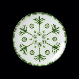 Teller SULTAN`S GARDEN Bone China Ø 210 mm weiß | grün Produktbild