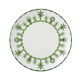 Teller SULTAN`S GARDEN Randmuster Bone China Ø 275 mm weiß | grün Produktbild