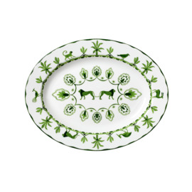 Sevierplatte SULTAN`S GARDEN Bone China 355 mm weiß | grün x 275 mm Produktbild