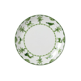 Teller SULTAN`S GARDEN Randmuster Bone China Ø 165 mm weiß | grün Produktbild