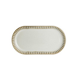 Servierplatte ADELAIDE Porzellan oval | 184 mm x 121 mm Produktbild