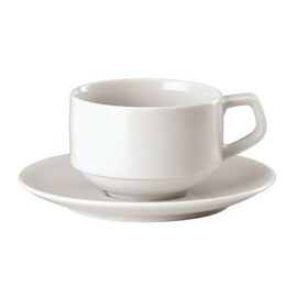 48 Kaffeetassen Cappuccinotassen mit Untertassen Porzellan weiß Gastronomie 
